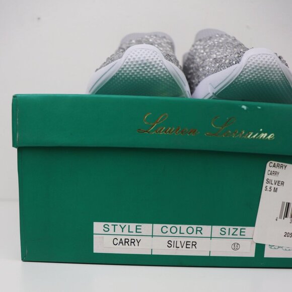 NWT Lauren Lorraine Carry Crystal Embellished Slip-On Sneaker Platform 5.5 - Picture 4 of 8